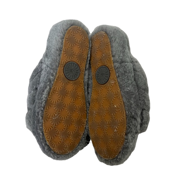 UGG Women's Fluff Yeah Slide Slipper Charcoal Gray - Picture 4 of 5